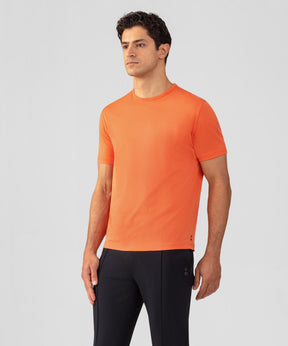 Crew Neck T-Shirt Eyelet Edition: Sunset Orange