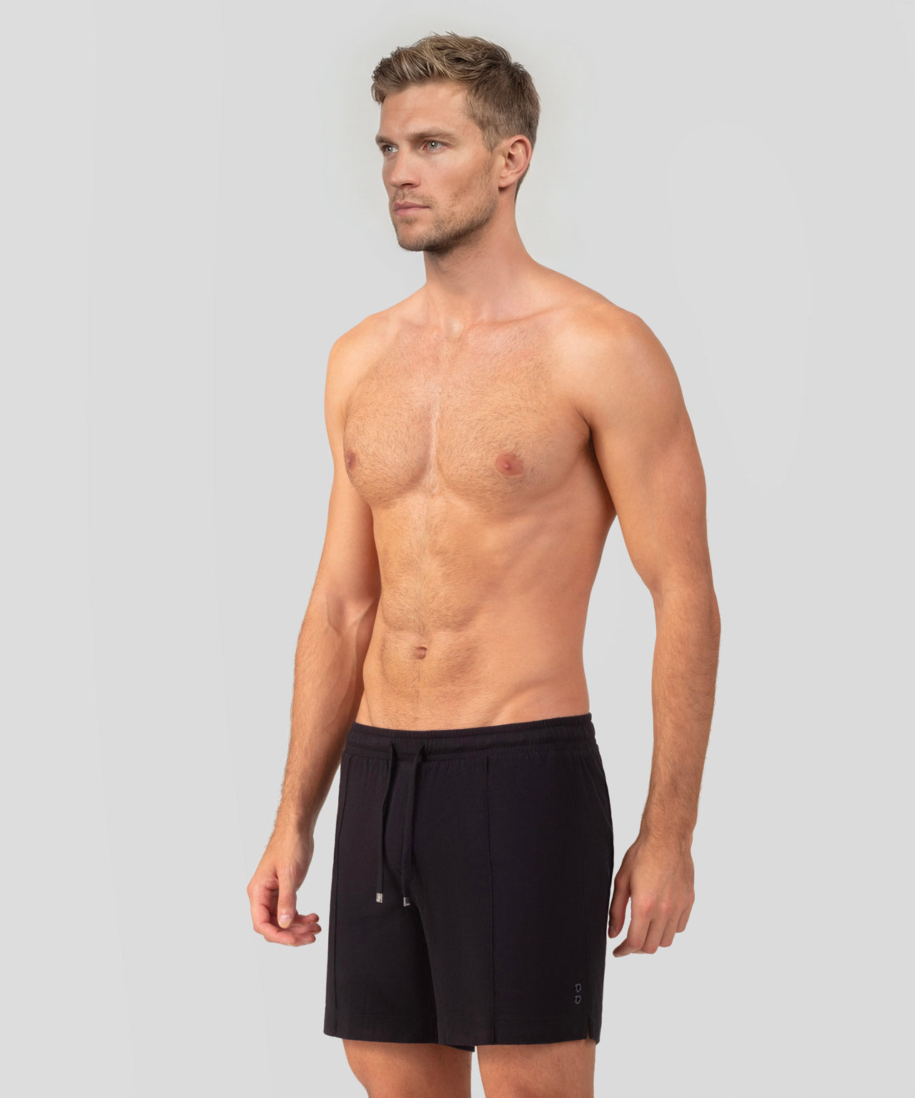 Cotton-Modal Home Shorts: Black | Ron Dorff