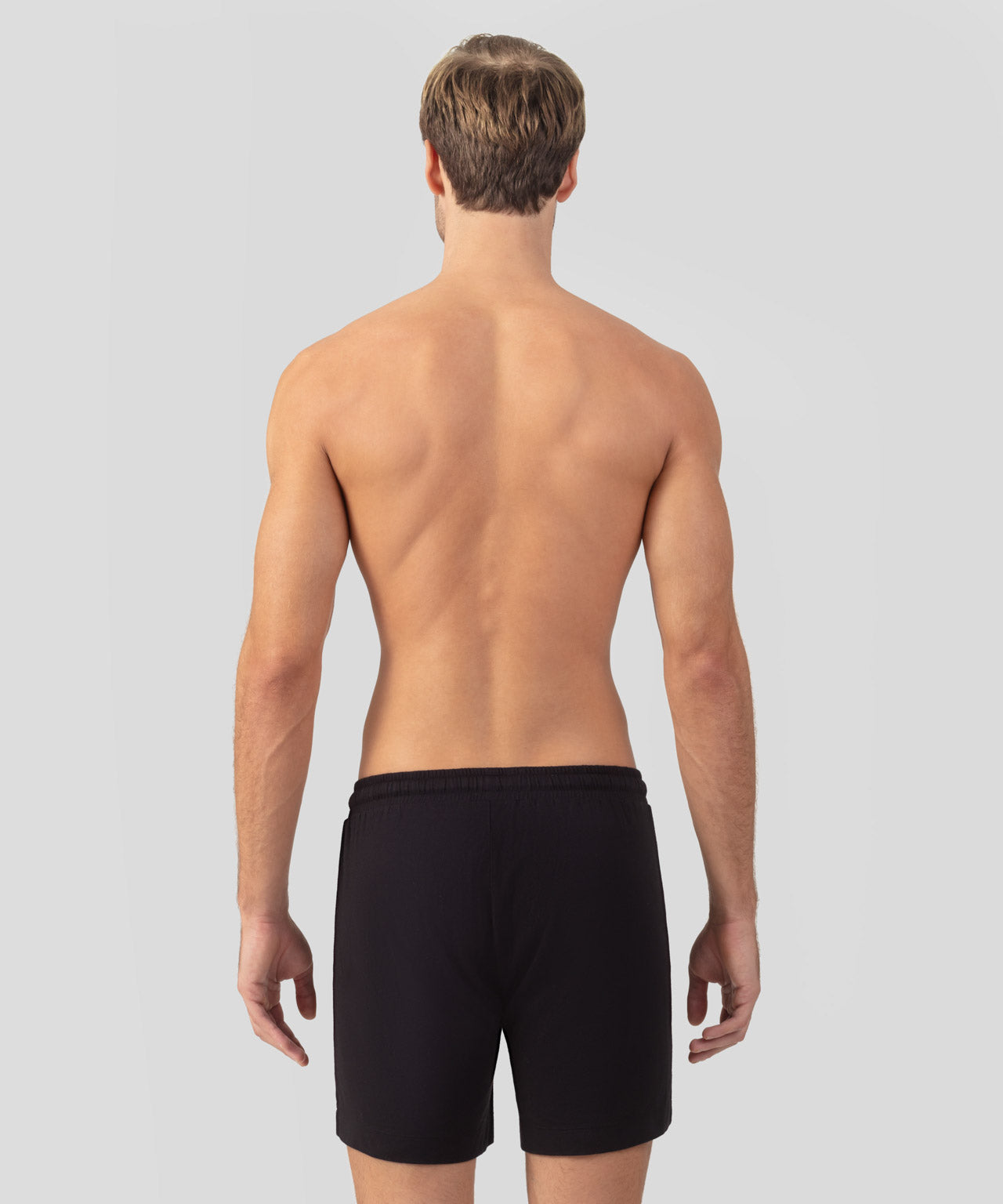 Cotton-Modal Home Shorts: Black | Ron Dorff
