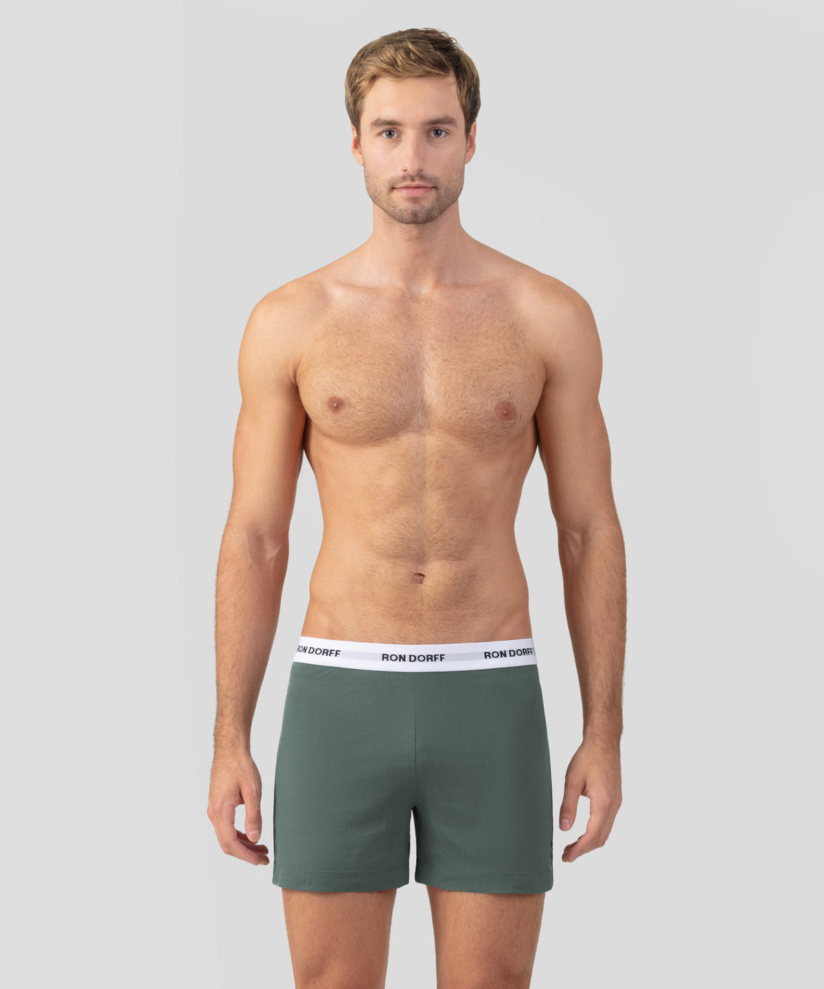 RON DORFF Pyjama Shorts: Green Shadow