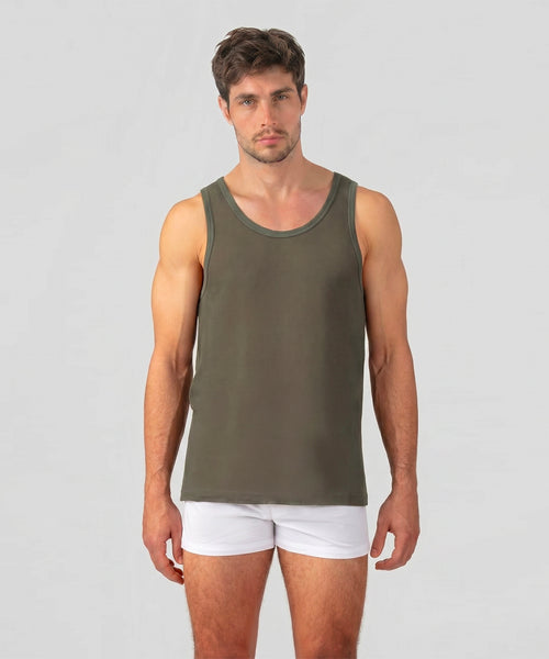 Mesh Tank Top: Military Green | Ron Dorff