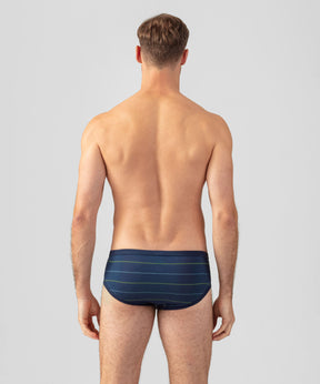 Y-Front Briefs w. Fisherman Stripes: Deep Ocean