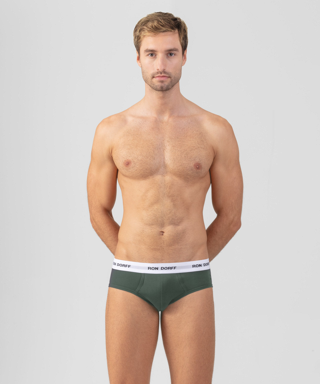 RON DORFF Y-Front Briefs: Green Shadow