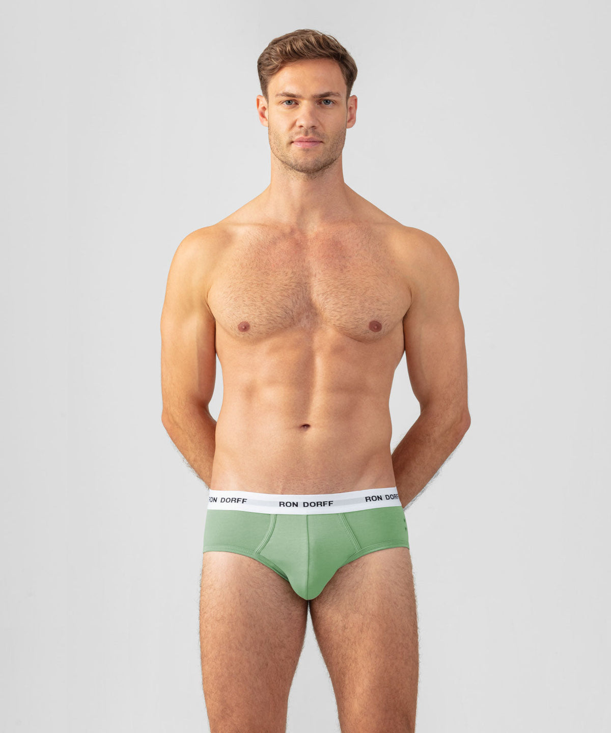 RON DORFF Y-Front Briefs: Light Cactus