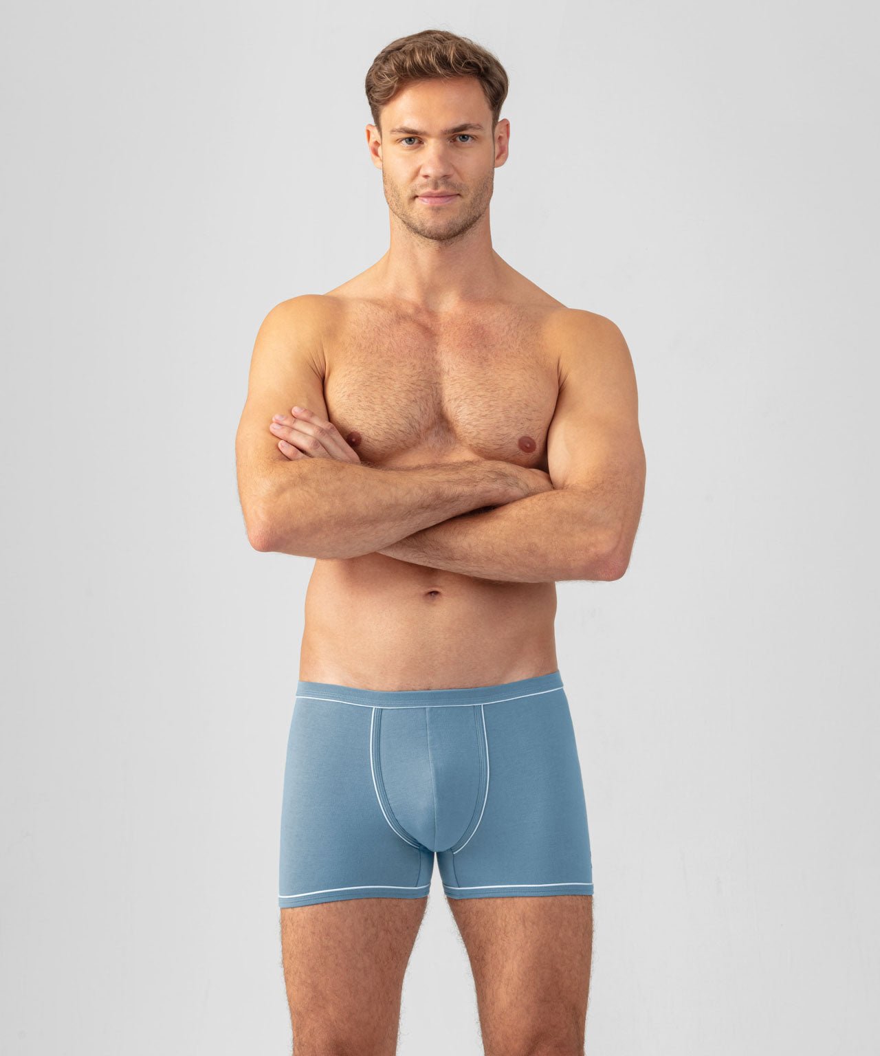 Boxer Briefs w. Piping: Atlantic Blue