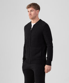 Cashmere Tennis Jacket: Black