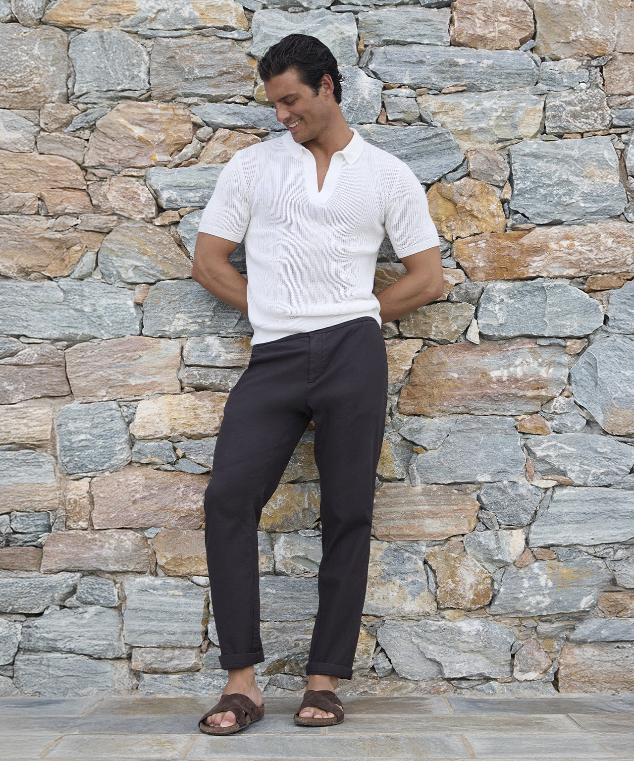 Cotton Linen Pants Off White | Ron Dorff