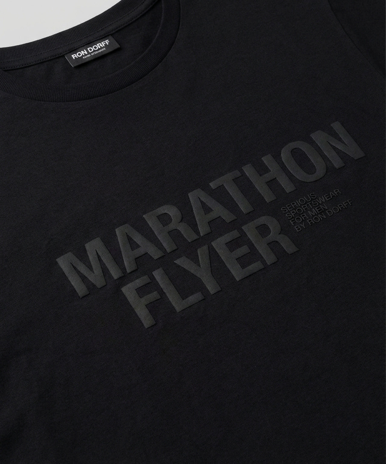 Organic Cotton T-Shirt "MARATHON FLYER": Black