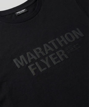 Organic Cotton T-Shirt "MARATHON FLYER": Black