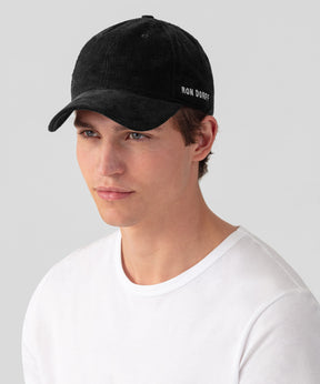 Corduroy Coach Cap "RON DORFF": Black