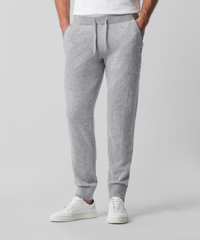 Cashmere Pants: Grey Melange