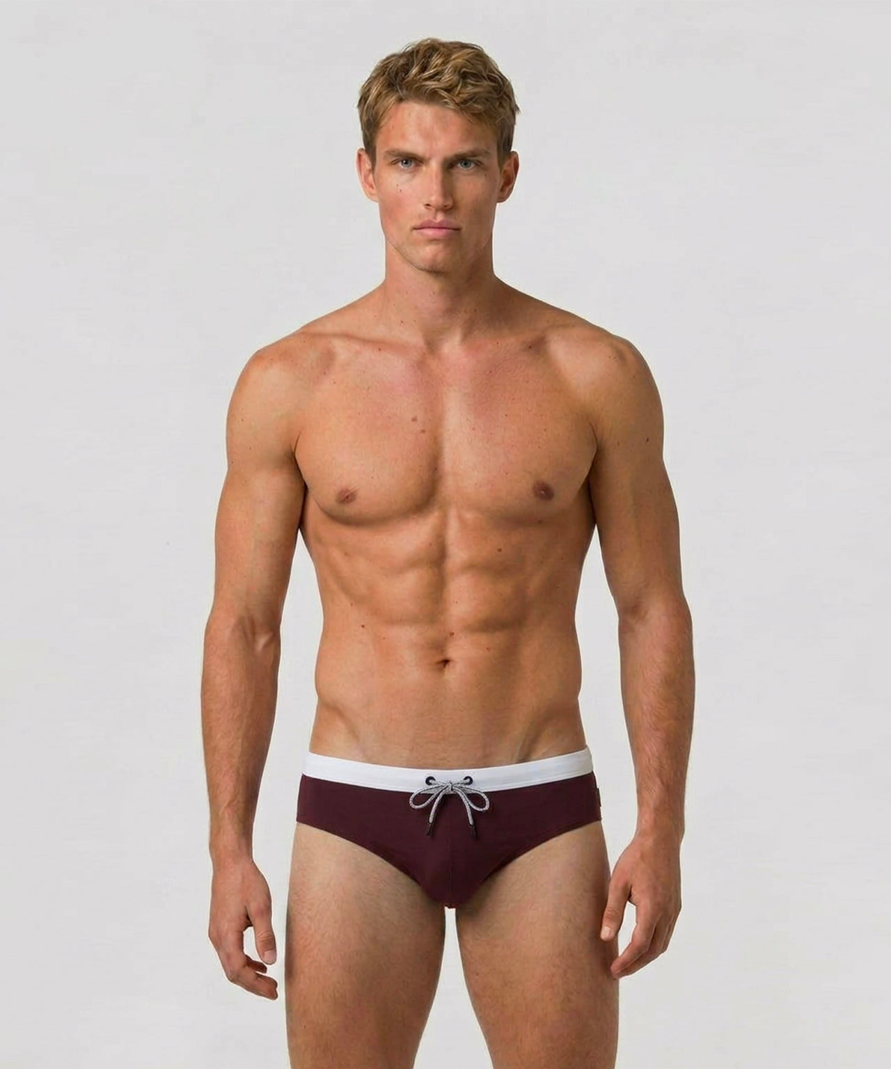 Swim Briefs w. Waistband: Espresso