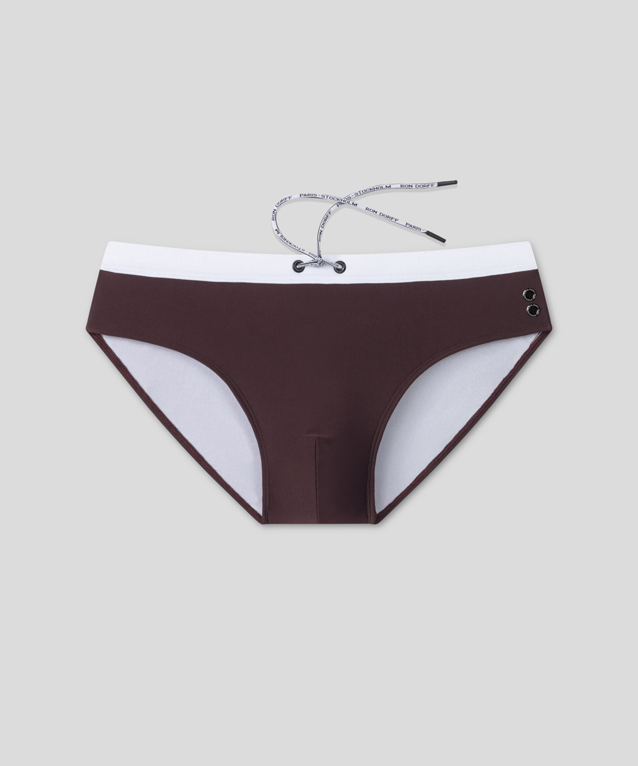Swim Briefs w. Waistband: Espresso