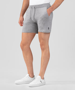 Light Cotton-Silk Shorts: Grey Melange