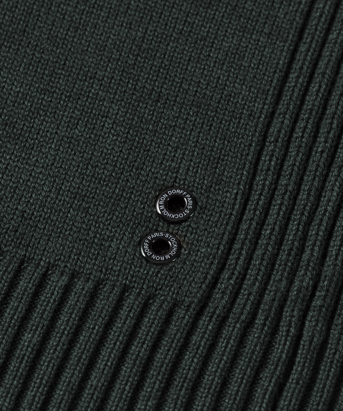 Cotton-Wool Navy Sweater w. Side Rib: Military Green