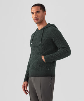 Wool Cashmere Telemark Hoodie Sweater: Dark Khaki