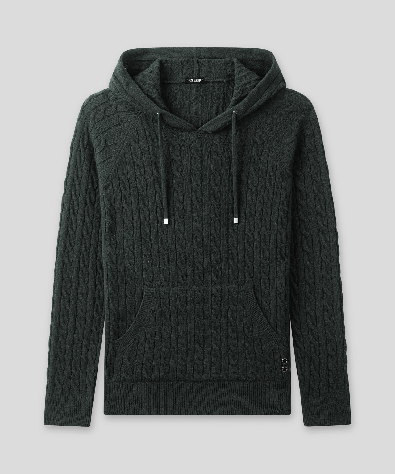 Wool Cashmere Telemark Hoodie Sweater: Dark Khaki