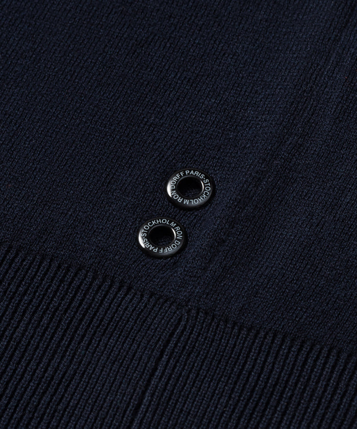 Light Cotton-Silk Raglan Sweater: Navy