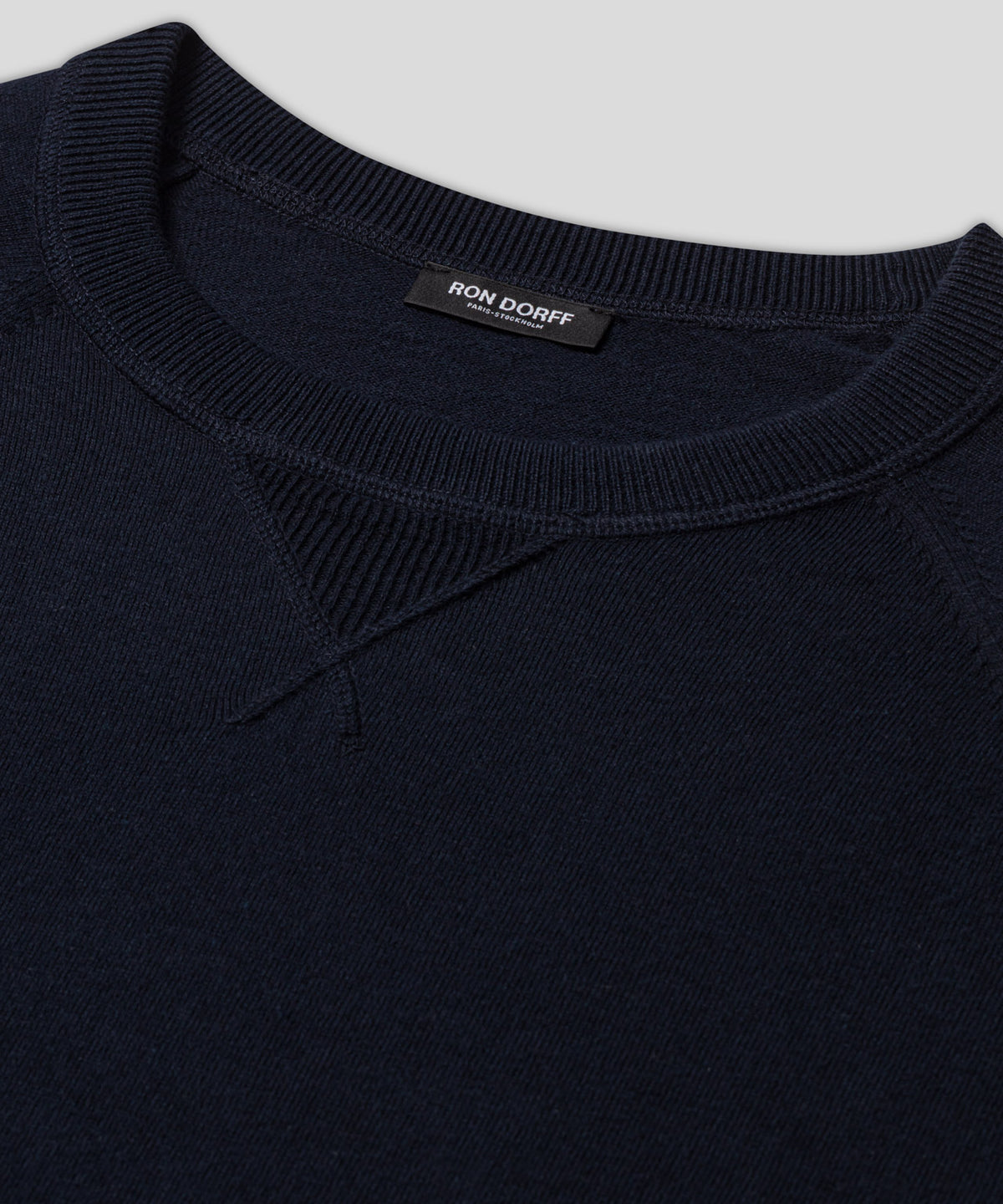 Light Cotton-Silk Raglan Sweater: Navy