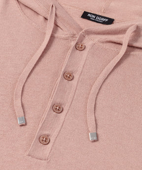 Light Cotton-Silk Hoodie Sweater: Woodrose