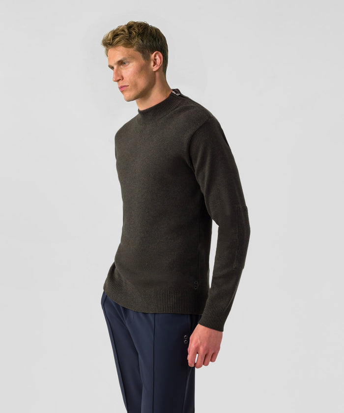 Army Merino Wool Sweater: Dark Khaki