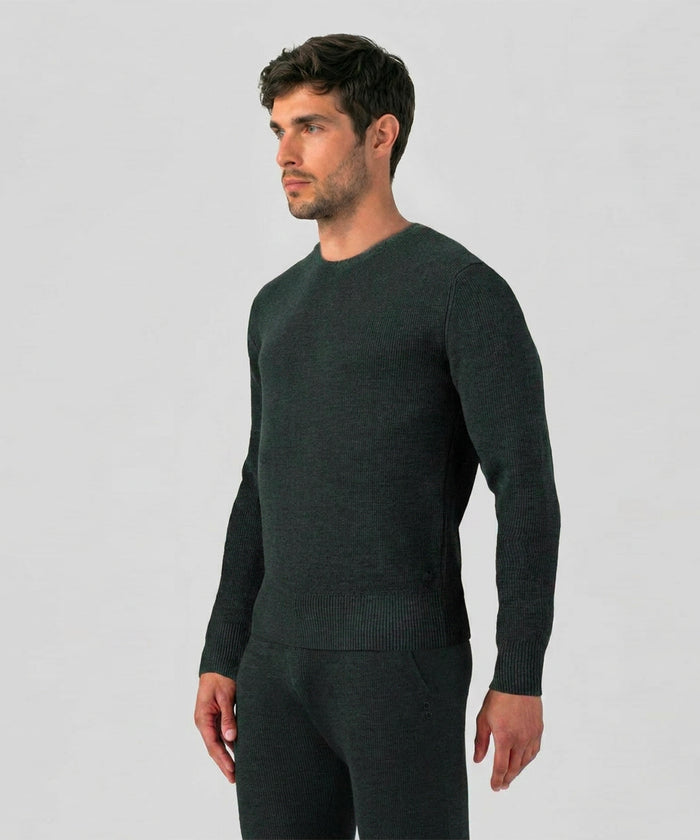 Ribbed Wool Sweater: Dark Khaki