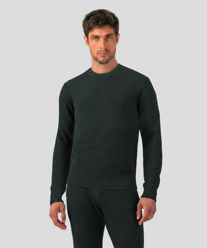 Ribbed Wool Sweater: Dark Khaki