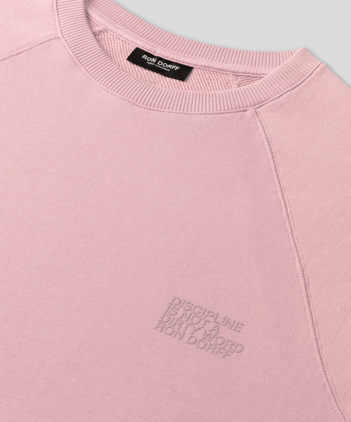 Organic Cotton Sleeveless Sweatshirt "DISCIPLINE": Woodrose