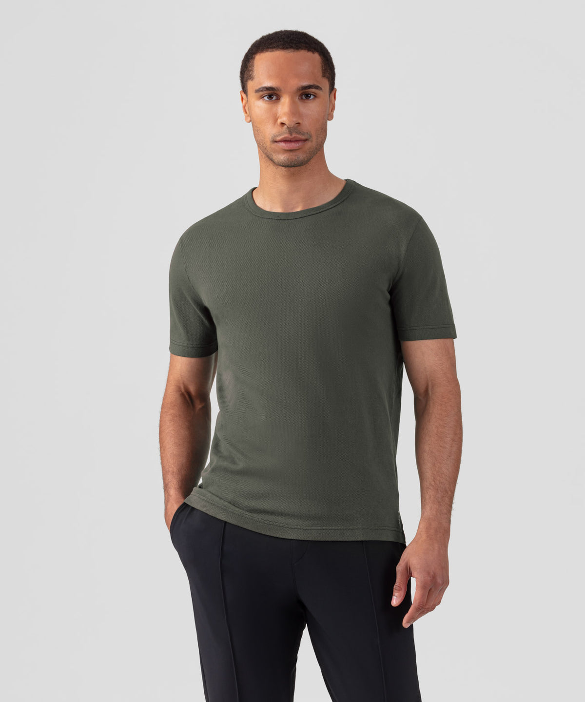 Cotton Mesh T-Shirt Eyelet Edition: Dark Khaki