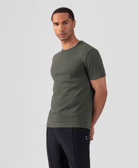 Cotton Mesh T-Shirt Eyelet Edition: Dark Khaki