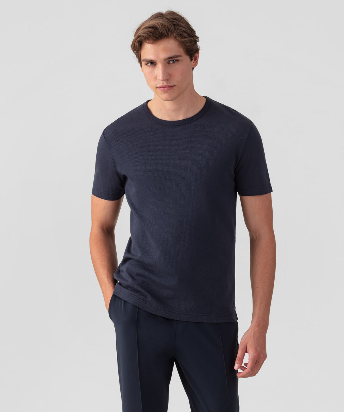 Cotton Mesh T-Shirt Eyelet Edition: Navy