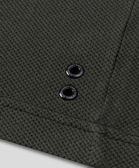 Cotton Mesh T-Shirt Eyelet Edition: Dark Khaki