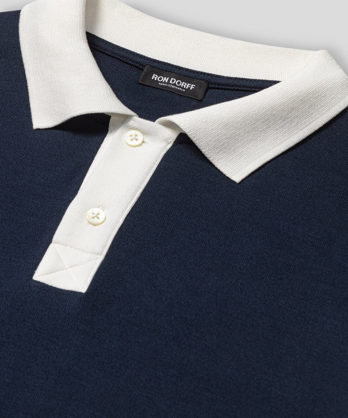 Cotton Piqué Polo: Navy
