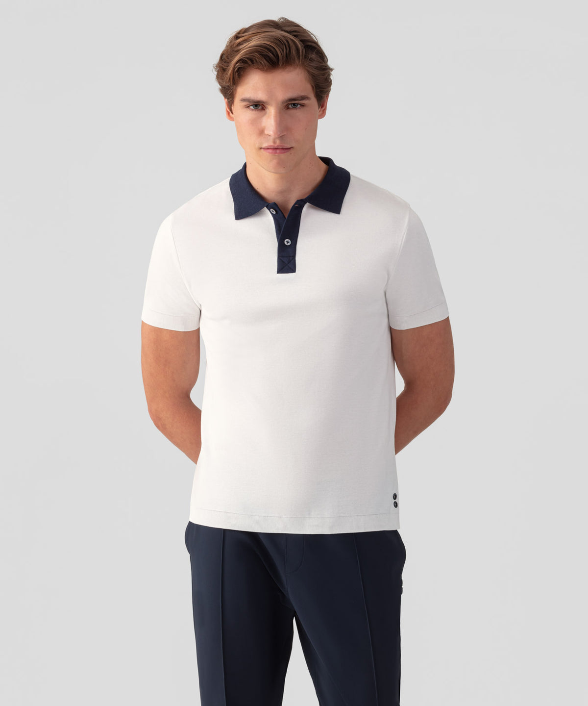 Cotton Piqué Polo: Off White