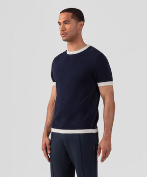 Knitted Sports T-Shirt: Navy