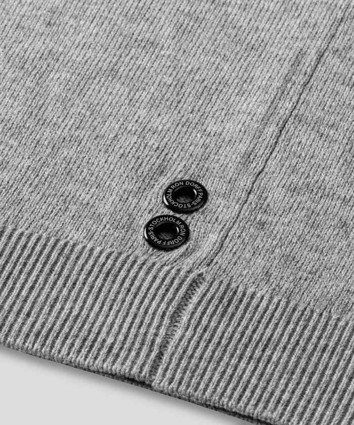 Cotton Wool Knitted Long Sleeved T-Shirt: Navy