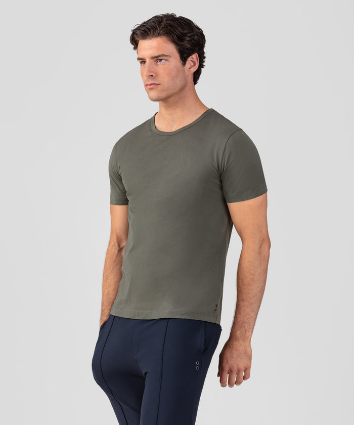 Crew Neck T-Shirt Eyelet Edition: Military Green