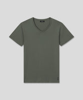 V Neck T-Shirt Eyelet Edition: Military Green
