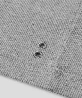 Army Ribbed Tank Top: Grey Melange