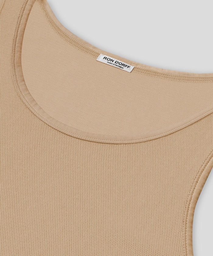 Mesh Tank Top: Nude