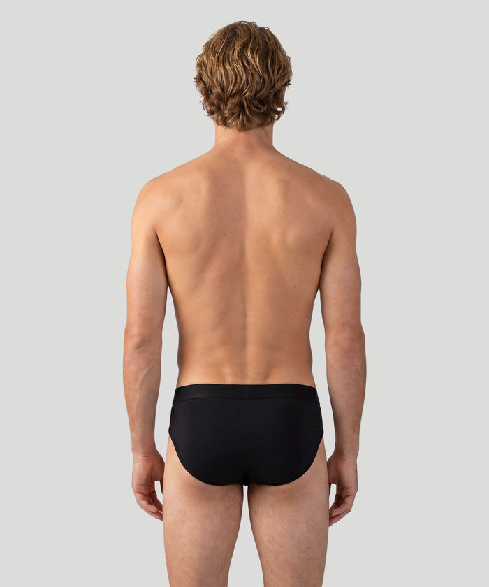 Sports Mesh Y-Front Briefs: Black