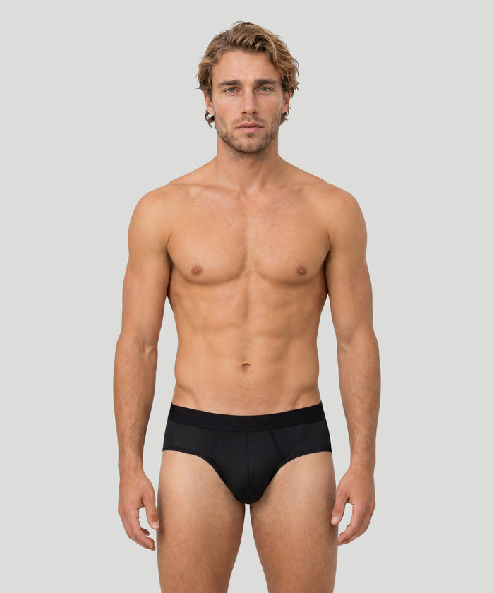 Sports Mesh Y-Front Briefs: Black