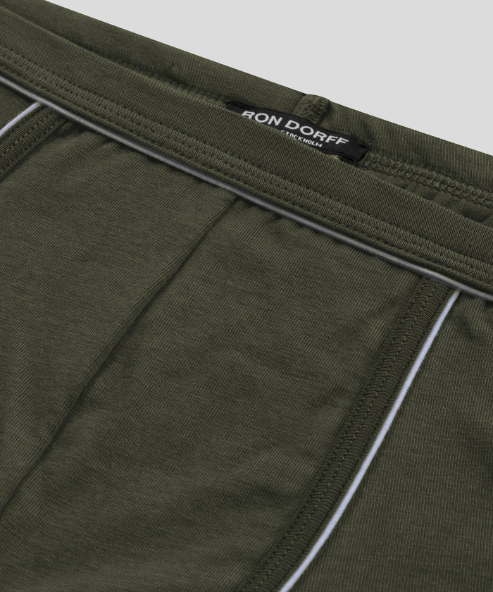 Y-Front Briefs w. Piping: Military Green