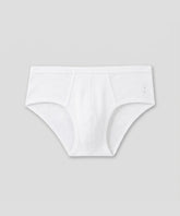 Army Ribbed Y-Front Briefs: White