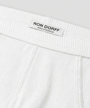 Army Ribbed Y-Front Briefs: White