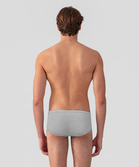 Army Ribbed Y-Front Briefs: Grey Melange