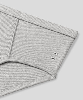 Army Ribbed Y-Front Briefs: Grey Melange
