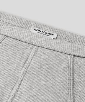 Army Ribbed Y-Front Briefs: Grey Melange