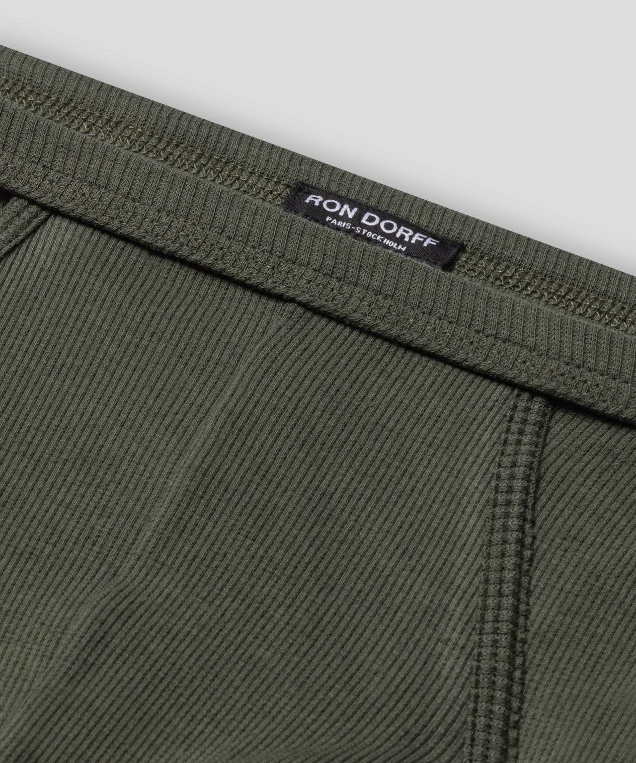 Army Ribbed Y-Front Briefs: Military Green