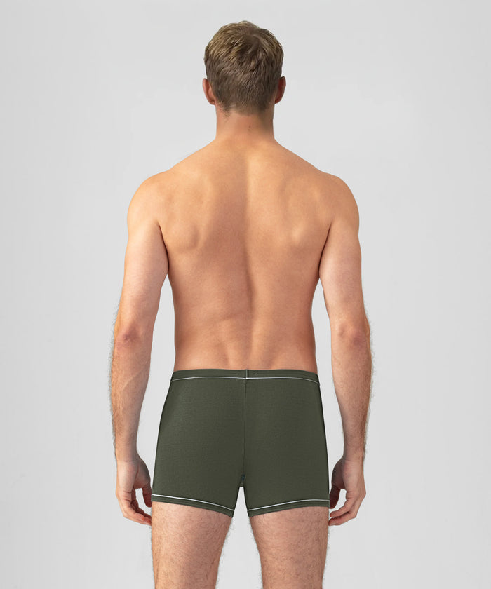Boxer Briefs w. Piping: Military Green